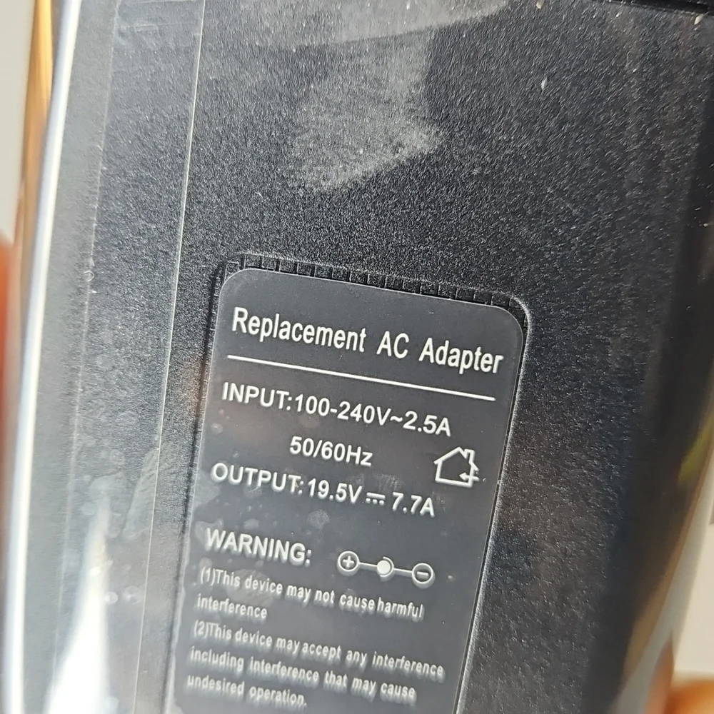 Black Power Adapter with Cable